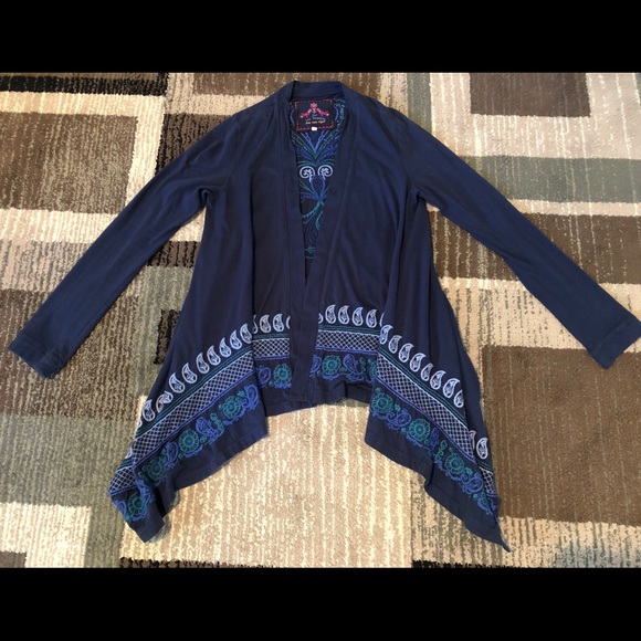 Johnny Was Sweaters - Johnny Was Embroidered cardigan - S